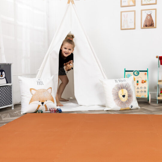 60cm EVA Foam Play Mats (Copper Orange) | Soft Floor KIDS