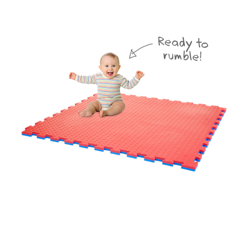 Red EVA Foam Play Mats Soft Floor KIDS